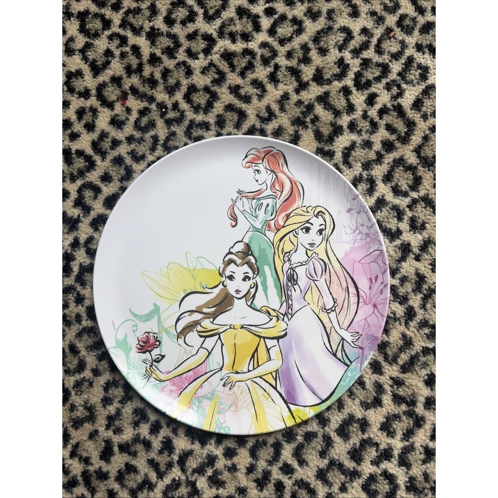 Disney Princess Aurora, Belle & Rapunzel 10" Melamine Plate ZAK Kids Plate Dish